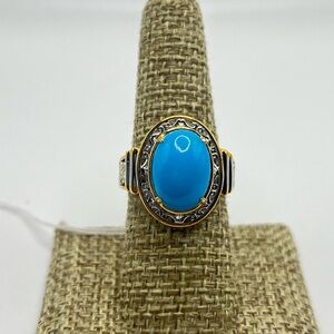 Gems en Vogue Oval Sleeping Beauty Turquoise Ring